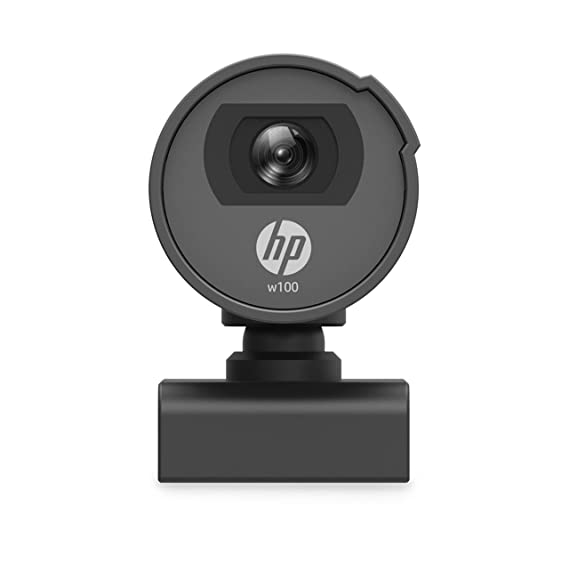 HP w100 480P 30 FPS Digital Webcam with Built-in Mic, Plug and Play Setup, Wide-Angle View for Video Calling on Skype, Zoom, Microsoft Teams and Other Apps